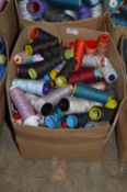 Box Containing Assorted Cones of 120 Cotton Thread