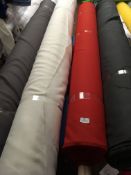 Four Rolls of Polyester Crepe Fabric Assorted Colours and Lengths