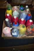 Approximately 20 Rolls of Mixed Polyester Threads