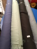 Four Rolls of Polyester Crepe Fabric Assorted Colours and Lengths