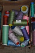 Box Containing Assorted Cones of 120 Cotton Thread