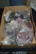 Box Containing Various Bags of Assorted Buttons