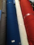 Four Rolls of Polyester Crepe Fabric Assorted Colours and Lengths