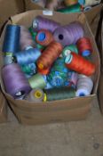 Box Containing Assorted Cones of 120 Cotton Thread