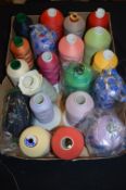 Approximately 20 Rolls of Mixed Polyester Threads