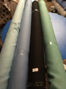 Four Rolls of Polyester Crepe Fabric Assorted Colours and Lengths