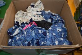 Box Containing 50 Assorted Children's Outfits Including Dalmatians and Sailor Suits