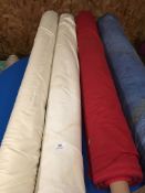 Four Rolls of DNK Fabric Assorted Colours and Lengths