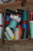 Box Containing Assorted Cones of 120 Cotton Thread