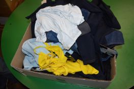 Box Containing 50 Assorted Garment; Stretch Denims, Ladies Tops, etc.