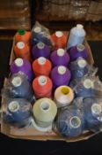 Approximately 20 Rolls of Mixed Polyester Threads