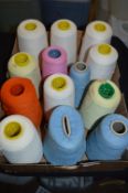 Thirteen Cones of Mixed Polyester Thread