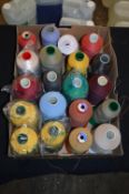 Twenty Cones of Assorted Polyester Threads