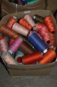 Box Containing Assorted Cones of 120 Cotton Thread