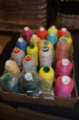 Approximately 20 Rolls of Mixed Polyester Threads