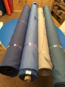 Four Rolls of Polyester Crepe Fabric Assorted Colours and Lengths