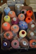 Twenty Cones of Assorted Polyester Threads