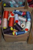 Box Containing Assorted Cones of 120 Cotton Thread
