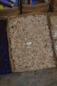 Box Containing Beige Woven Cord Buttons
