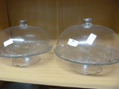 *Two Glass Cake Domes