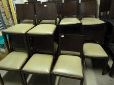 Twenty Three Darkwood Dining Chairs with Upholster