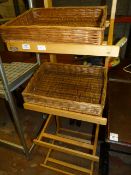 Gadsby Baker's Display Stand with Wicker Baskets