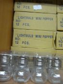 Four Boxes of 12 Light Bulb Pepper Pots
