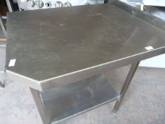 *Stainless Steel Work Table with Shelf 85x70x89cm