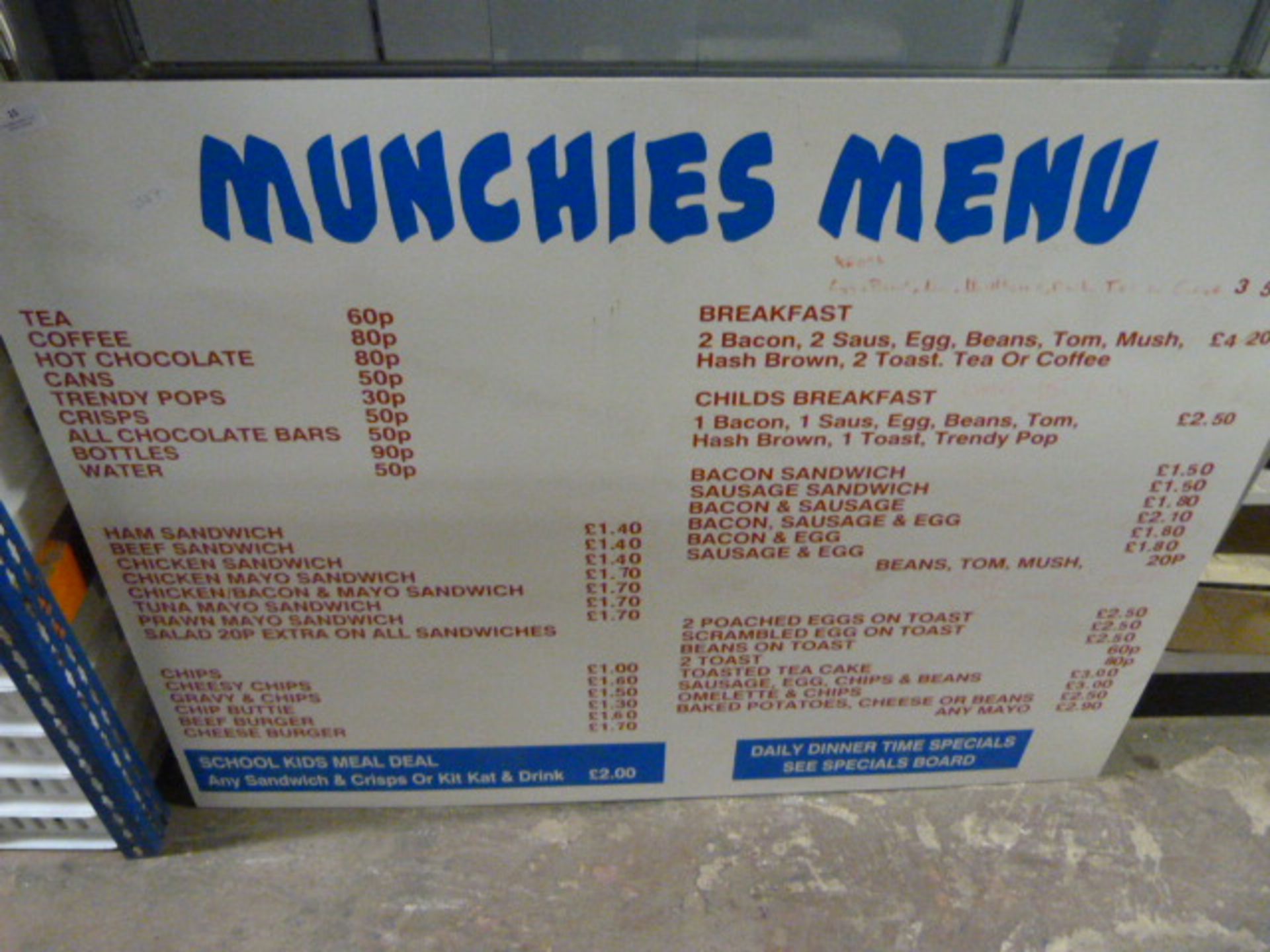 *Menu Board