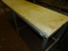 Butcher's Polythene Cutting Table on Aluminum Fram