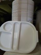 *Forty Plastic Meal Trays