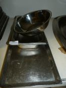 *Stainless Steel Tray, Bain Marie Insert and a Bowl