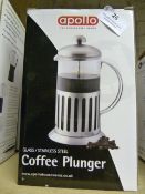 Two Stainless Steel & Glass Coffee Plungers