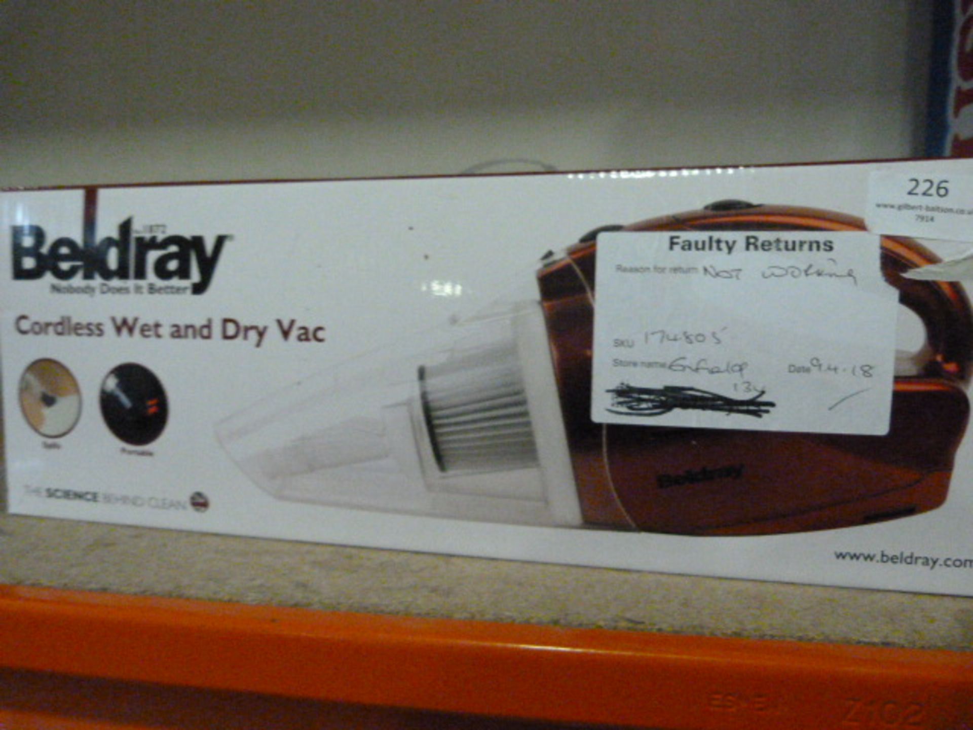 *Beldray Cordless Wet & Dry Vacuum