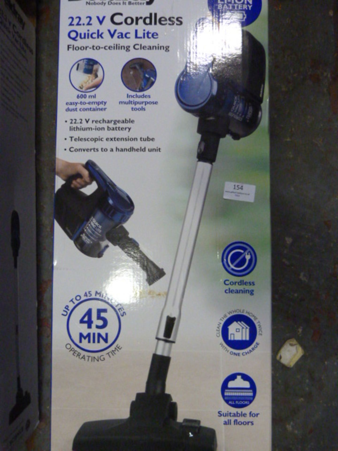 *Beldray 22.2V Cordless Quick Vac Lite