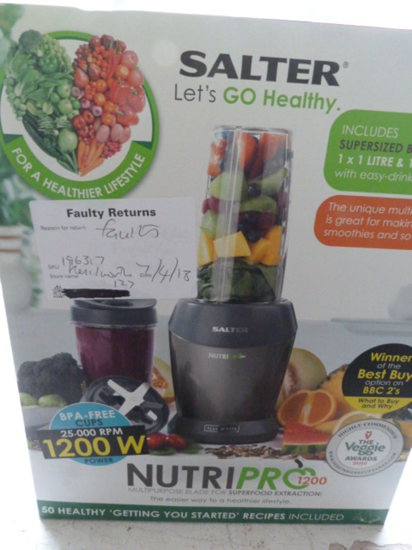 *Salter Lets go Healthy Nutrapro 1200 Blender