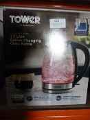 *Tower 1.7L Colour Changing Glass Kettle