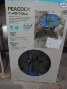 *Peacock Glass Table