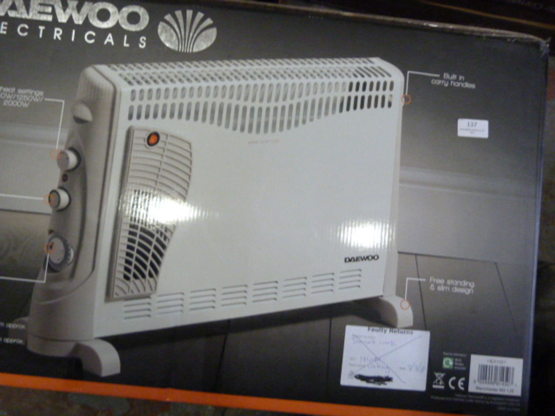 *Daewoo 2000W Portable Turbo Convector Heater