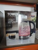 *Tower 1.7L Colour Changing Glass Kettle