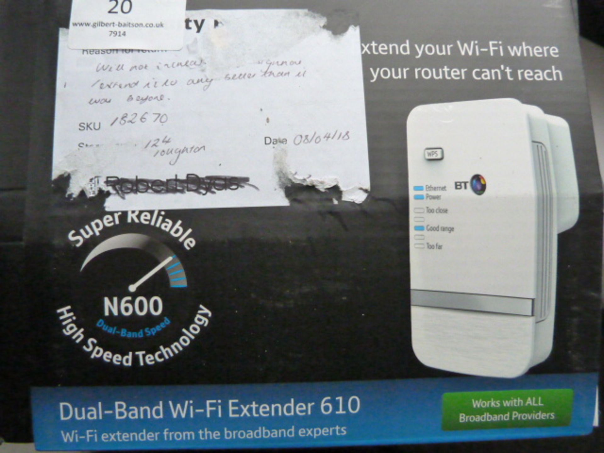 *BT Dual Band Wifi Extender