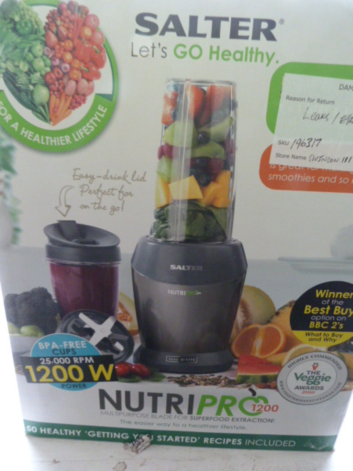 *Salter Lets go Healthy Nutrapro 1200 Blender