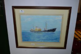 Framed Coloured Trawler Print - Arctic Ranger H155