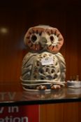 Stoneware Pottery Owl Lamp