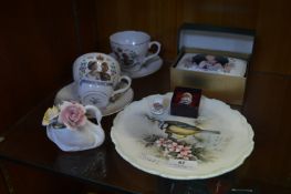 Royalty Commemorative Cups & Saucers, Trinket Box,