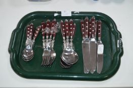 Teak Handled Stainless Steel Cutlery Set
