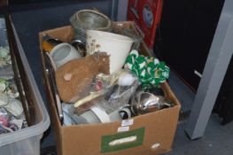 Box Containing Ornaments, Stainless Steel Tea Ware