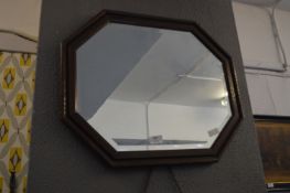 Oak Framed Bevelled Edge Wall Mirror