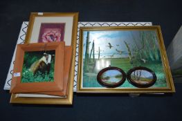 Selection of Prints - Tigers, Badger, Floral and C