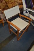 Teak Framed Folding Chair